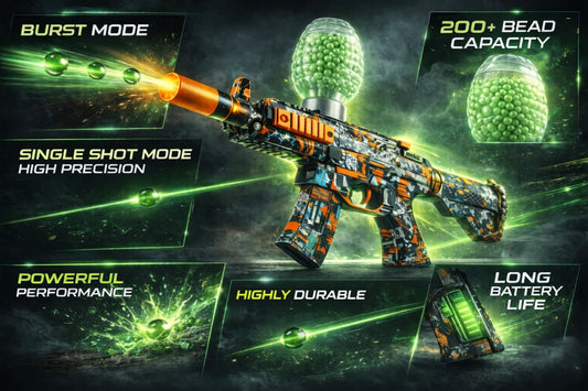 Soft Gel Bead Shooter with Colorful Camouflage Design